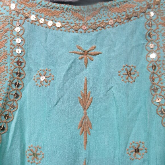 Boho Aqua Color Boho Swim Cover - Picture 8 of 11